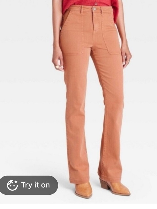 Knox Rose Pants - Knox Rose Boot-Cut Pants in Rust